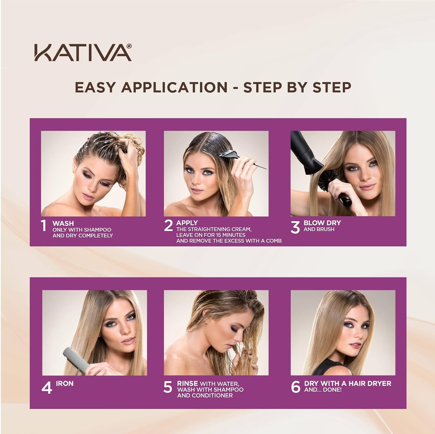 Kativa Brazilian Straightening Blonde Kit, 12 Weeks of Home Use Professional…