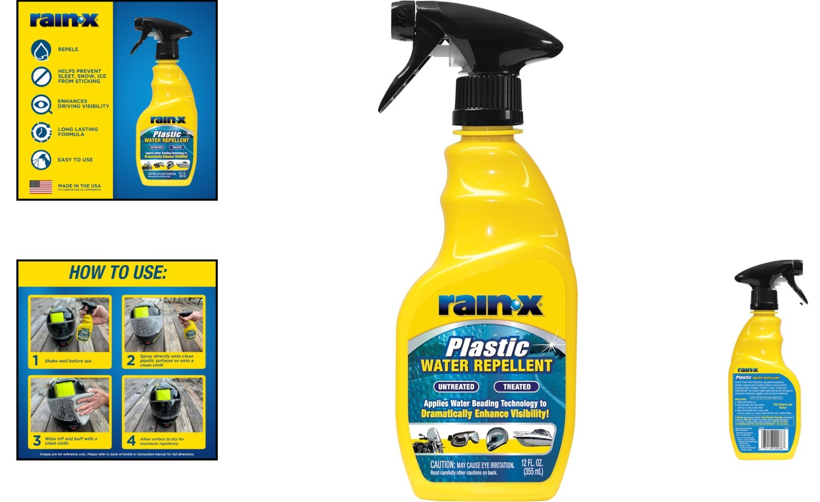 Rain-Scented 12 oz Plastic Treatment Spray – Non-Toxic Water Repellent for Boats