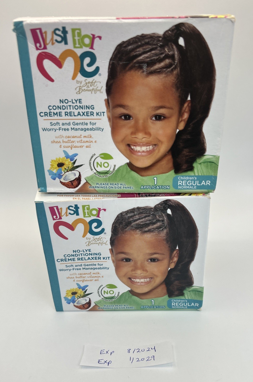 Just For Me No Lye Conditioning Creme Hair Relaxer Kit X2 FREE SHIPPING Read⬇️