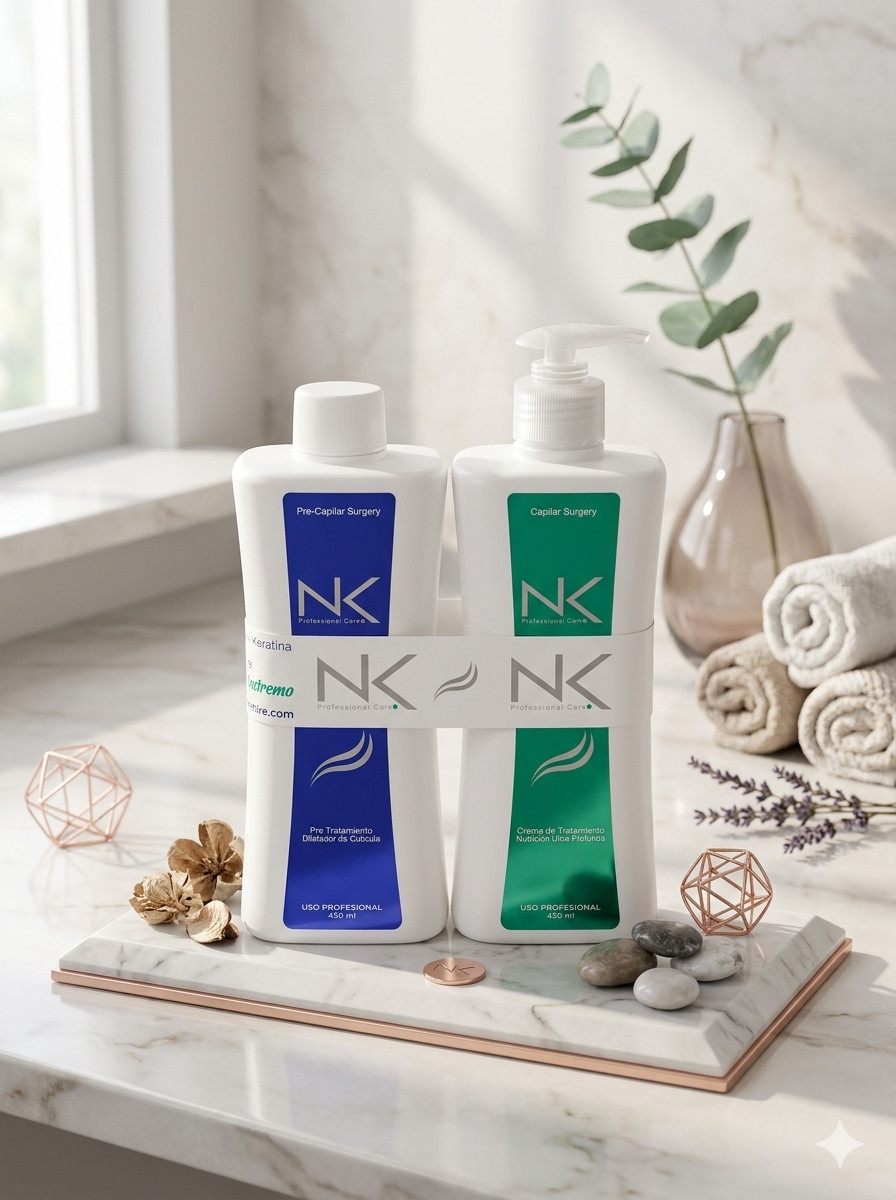 NK Keratin Hair Treatment Capilar Surgery 450ml 15oz 2 Kits