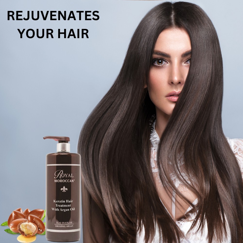 Keratin Hair Treatment Hair Straightening with Argan Oil 1000 ml / 32 Oz