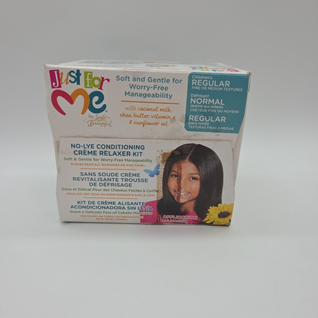 Lot Of 2 Just For Me No Lye Conditioner Creme Relaxer Kit Children’s Regular