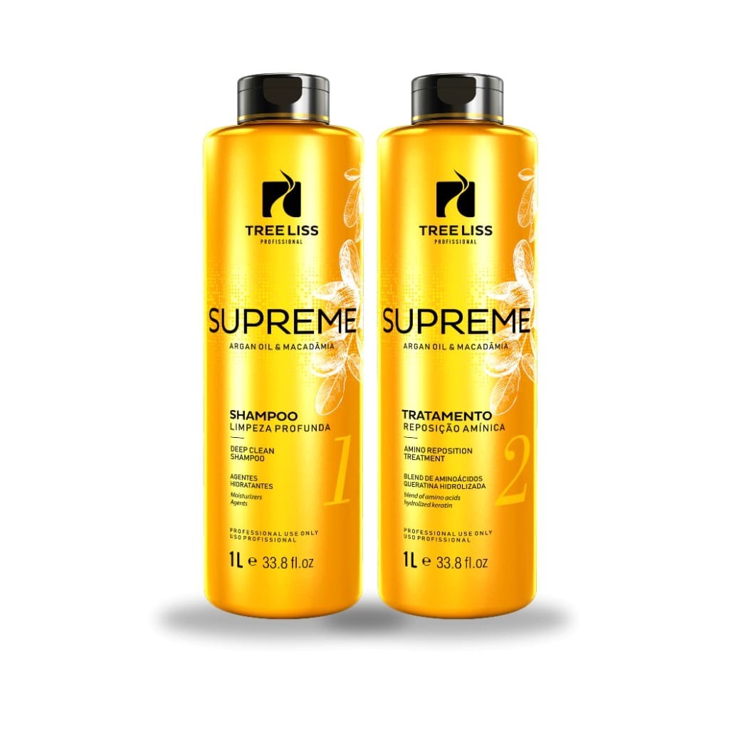 Keratin Treatment Hair Tree Liss Supreme Brazil 2 x 1 Lt. Free Shipping FedEx.