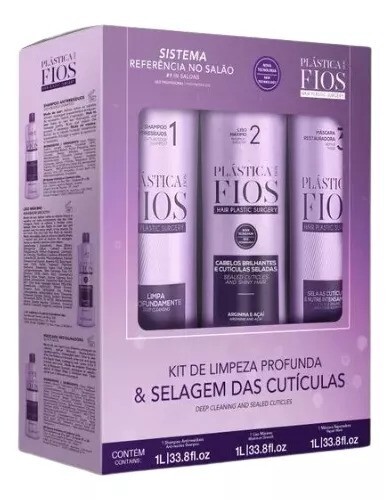 Cadiveu Plástica Dos Fios Selagem Térmica 3 X 1 Litro.