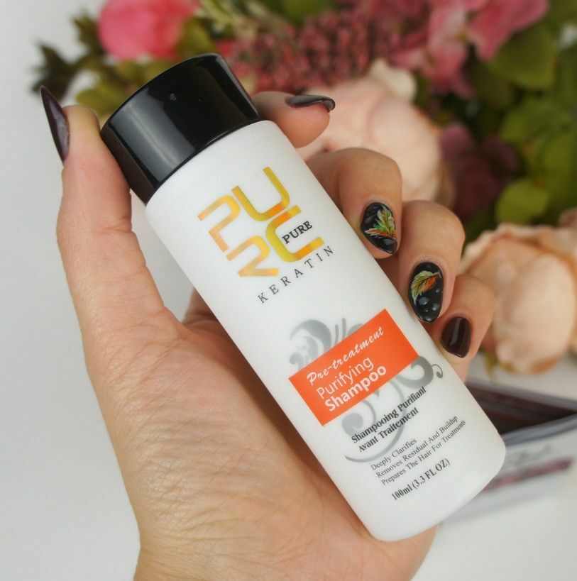 Brazilian Keratin 5% Curly Frizzy Damaged Hair Treatment + Purifying Shampoo