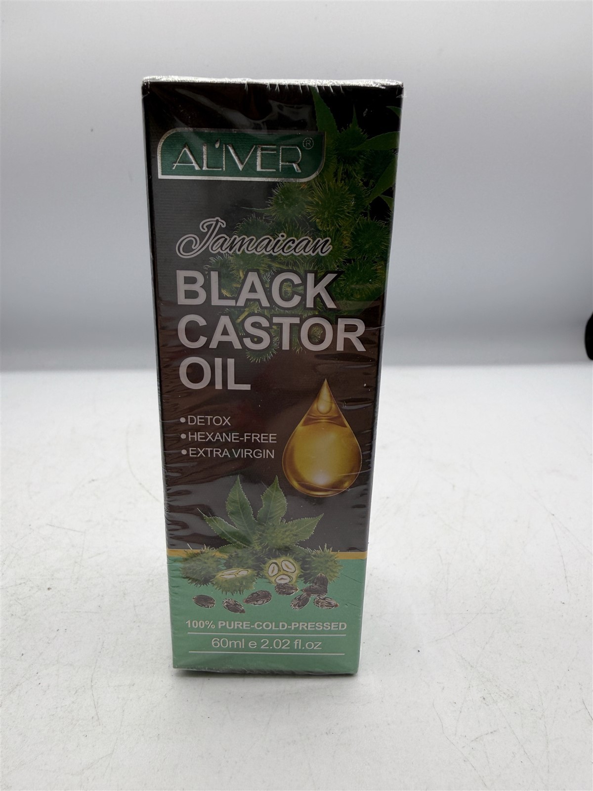 ALIVER JAMAICAN BLACK CASTOR OIL 2.02 OZ HAIR SKIN BODY 100% PURE COLD PRESSED