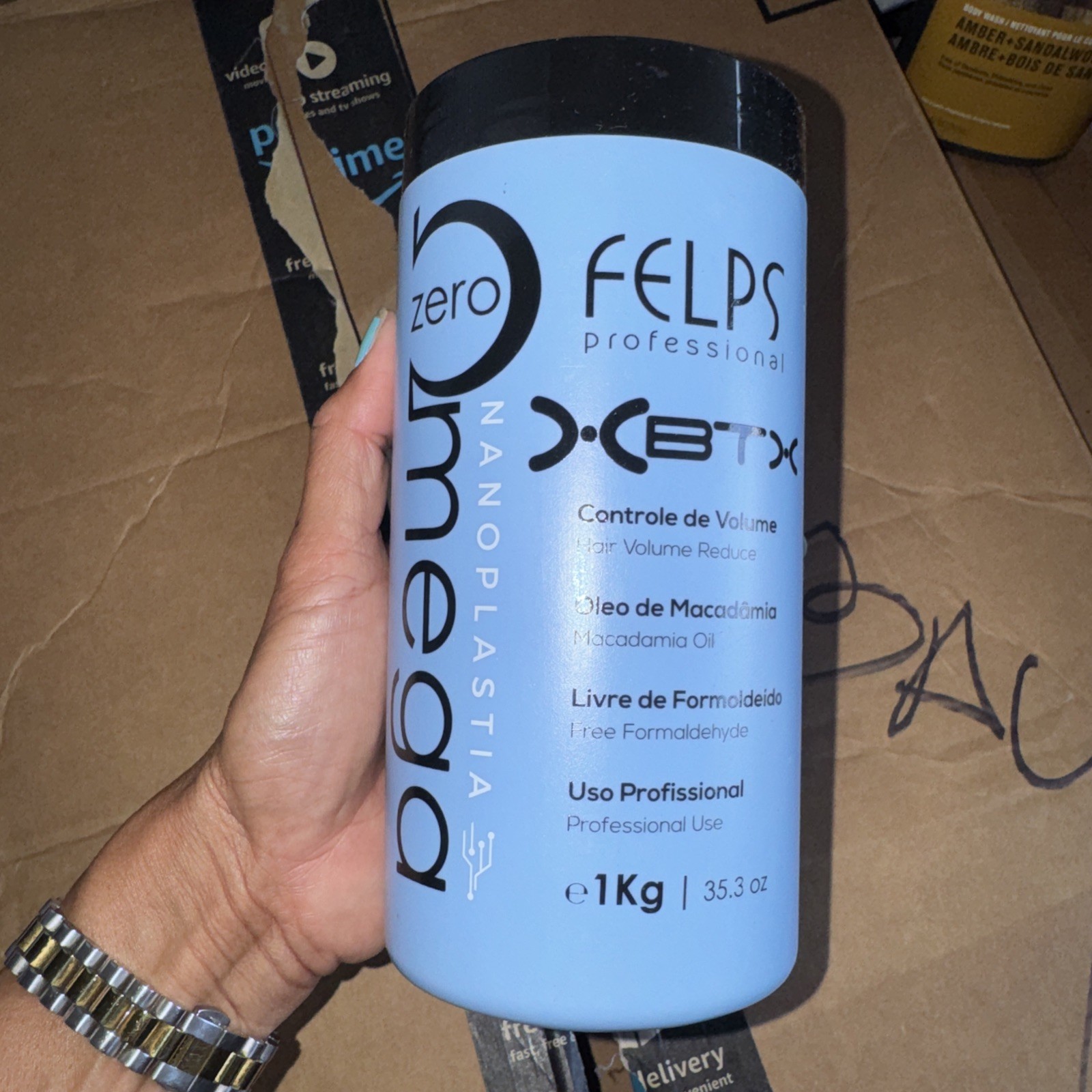 Felps Professional Xbtx Omega Zero/Redutor De Valumes/Nanoplasty 1Kg/35.3 Oz