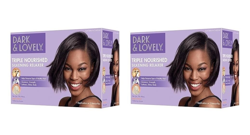 Dark and Lovely Healthy Gloss Moisturizing No-Lye Relaxer Shea Butter 2 Count
