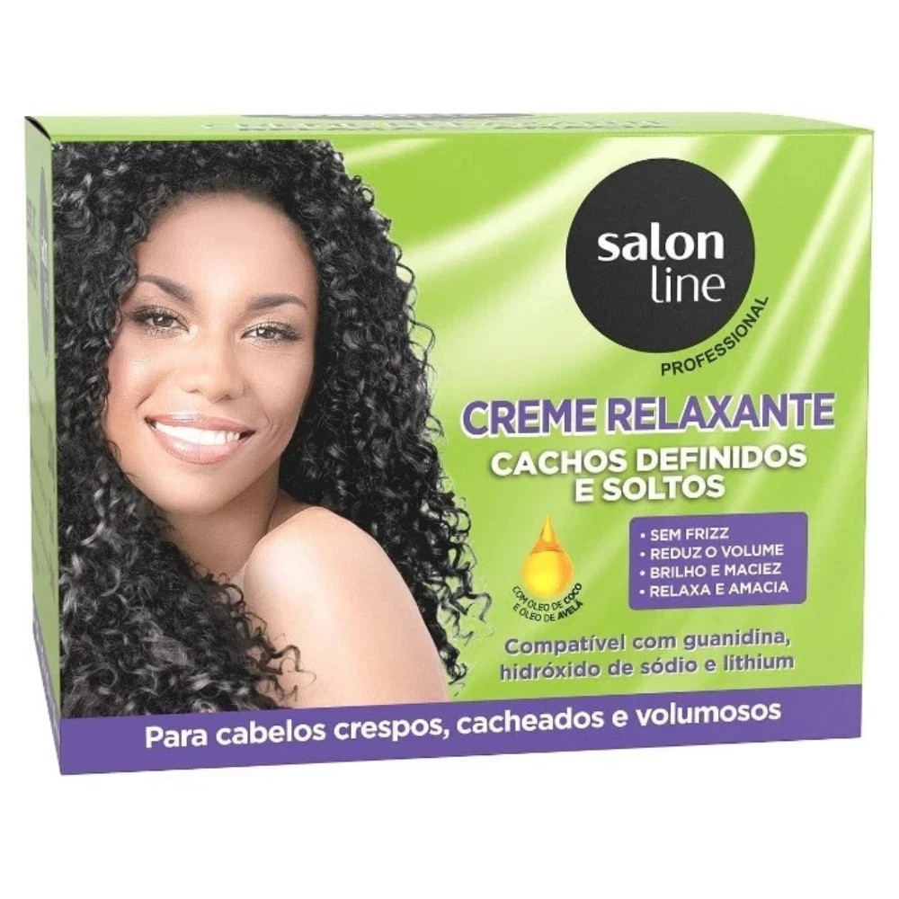 Salon Line Relaxing Cream Kit 305g Curl Definer Texturizer Wavy Hair
