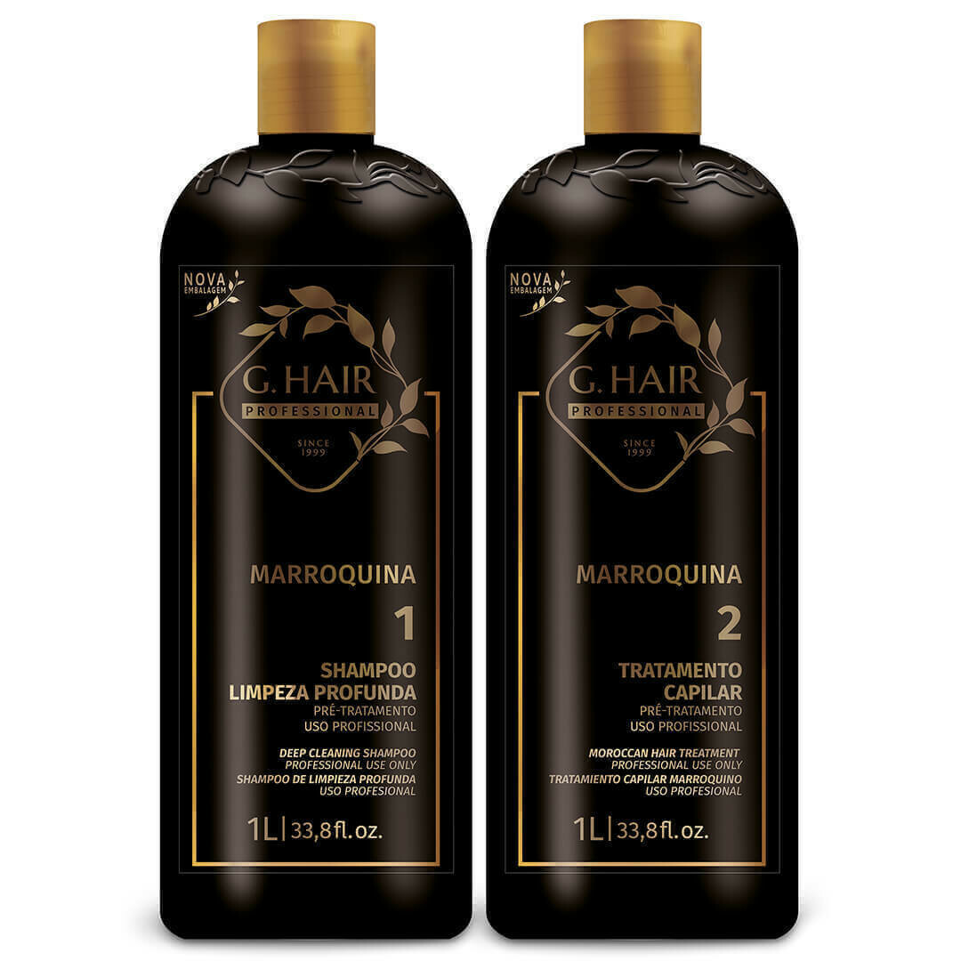 G.HAIR Moroccan Capillary Smoothing Keratin Treatment – Kit 2x1L