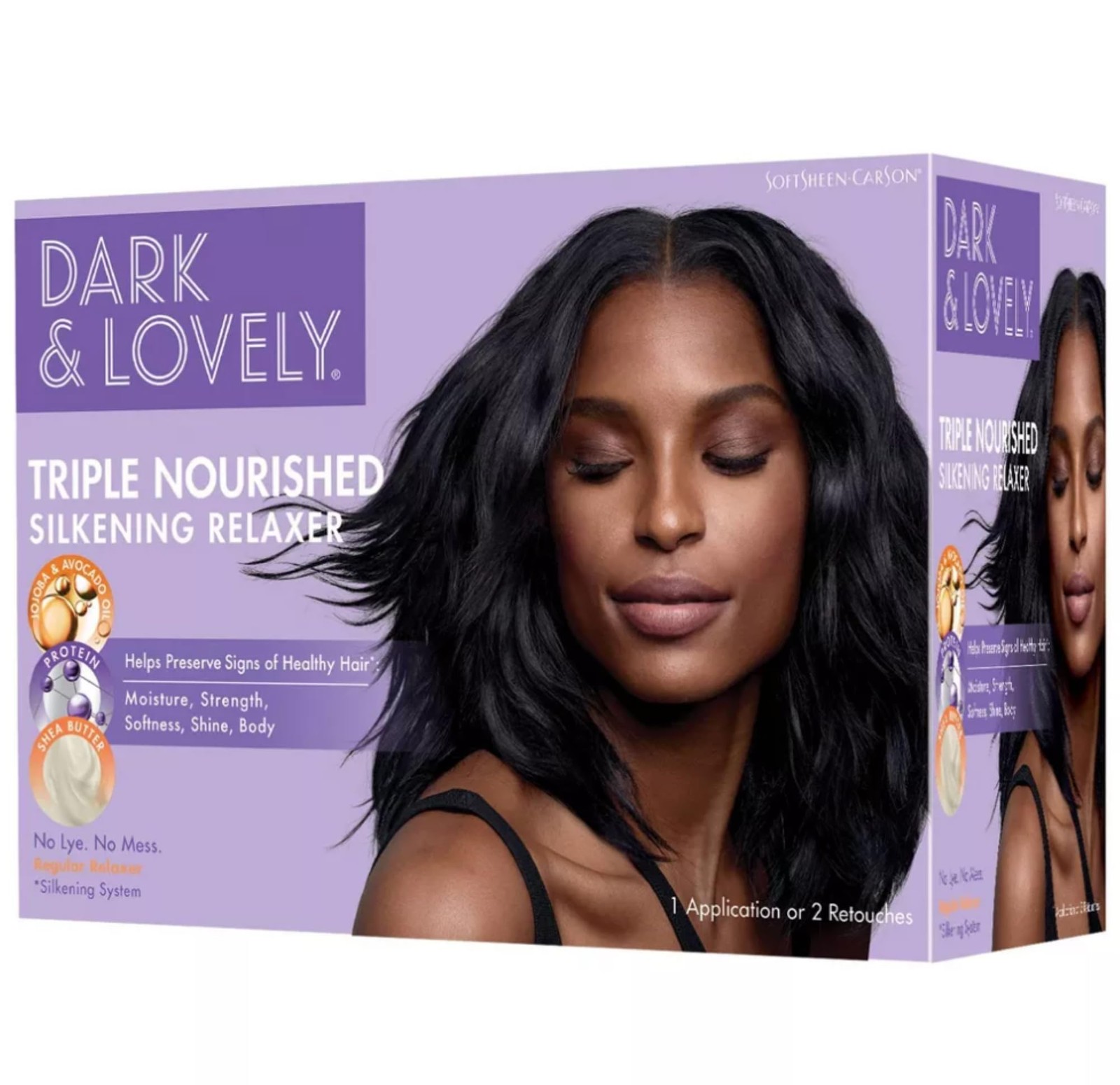 -Carson Dark and Lovely Triple Nourished Silkening Relaxer No-Lye Regular Str…