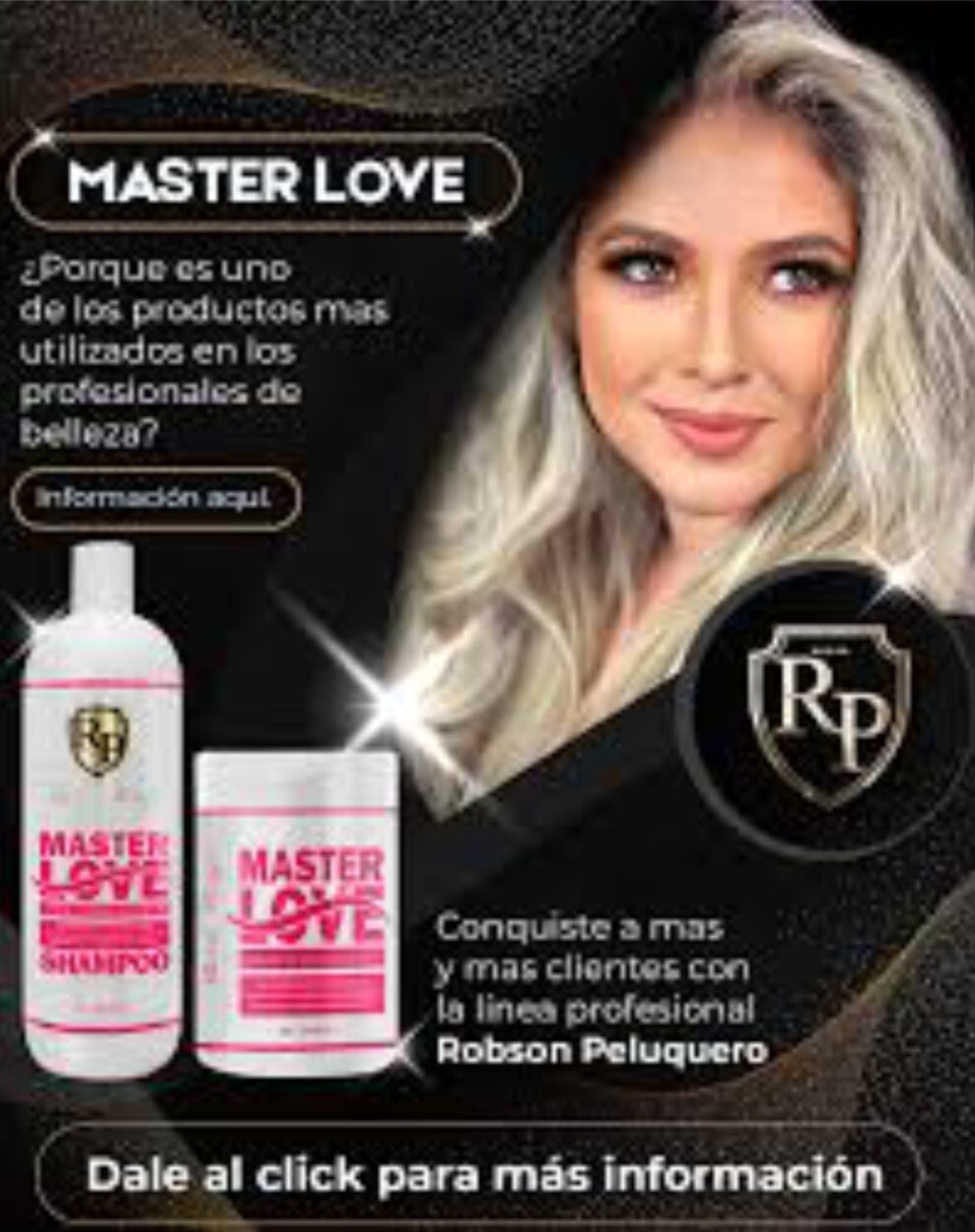 Robson Peluquero Master Love Shampoo and Mask Kit 2x1L/34Oz Shine and Hydration