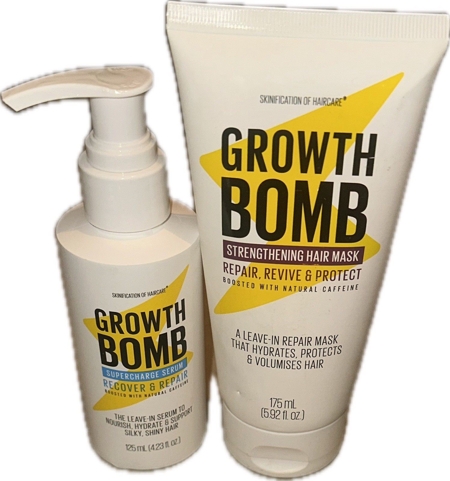 Growth Bomb Strengthening Hair Mask Treatment & Recover Repair Supercharge Serum