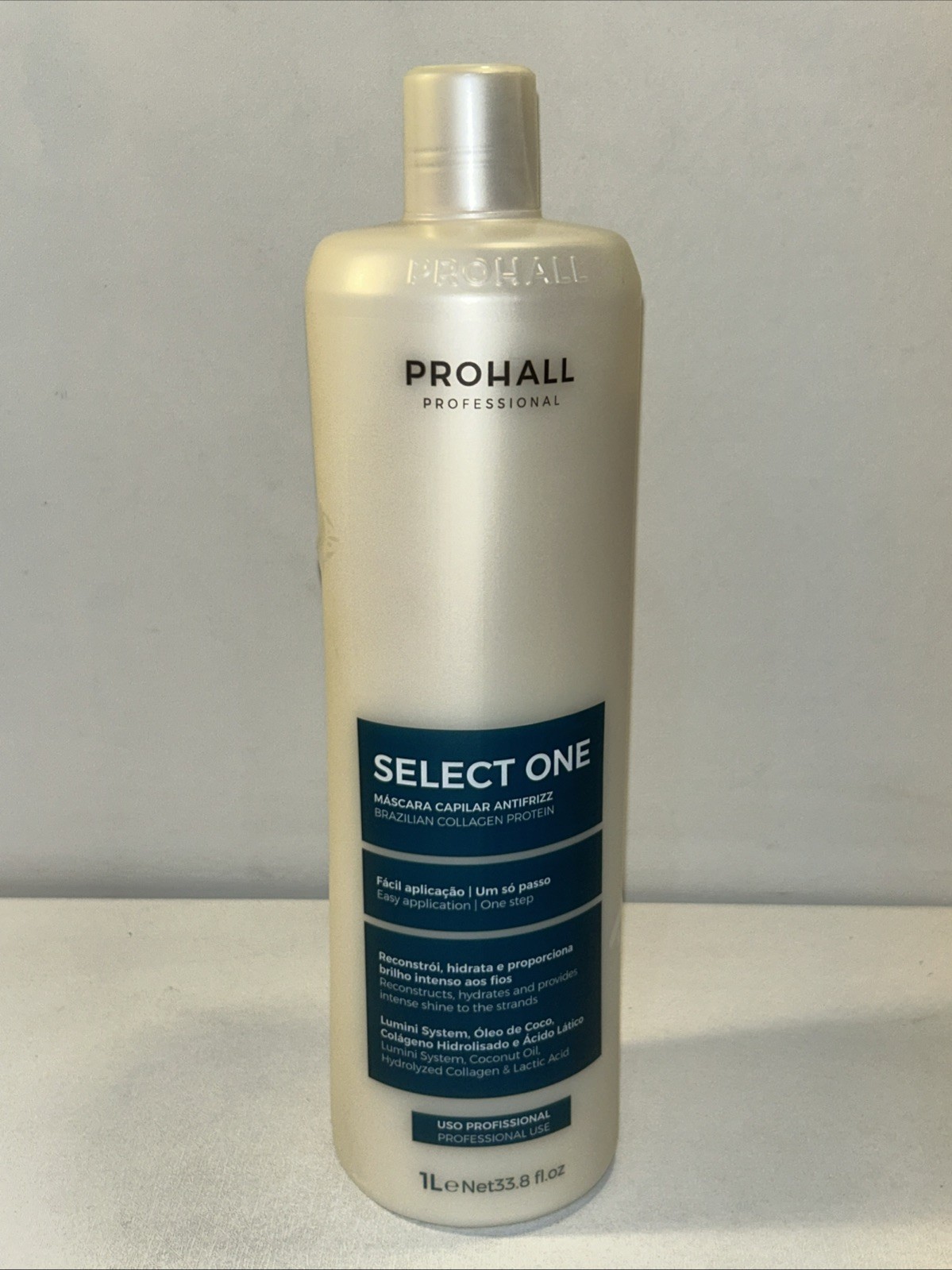 New Prohall Select One Brazilian Keratin Protein Smoothing 1 L