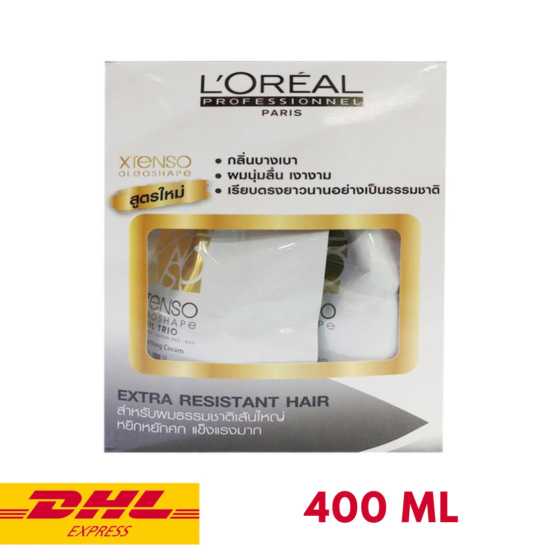 L’Oreal X Tenso Permanent Hair Straightener Kit Extra Resistant Hair Black 400ml