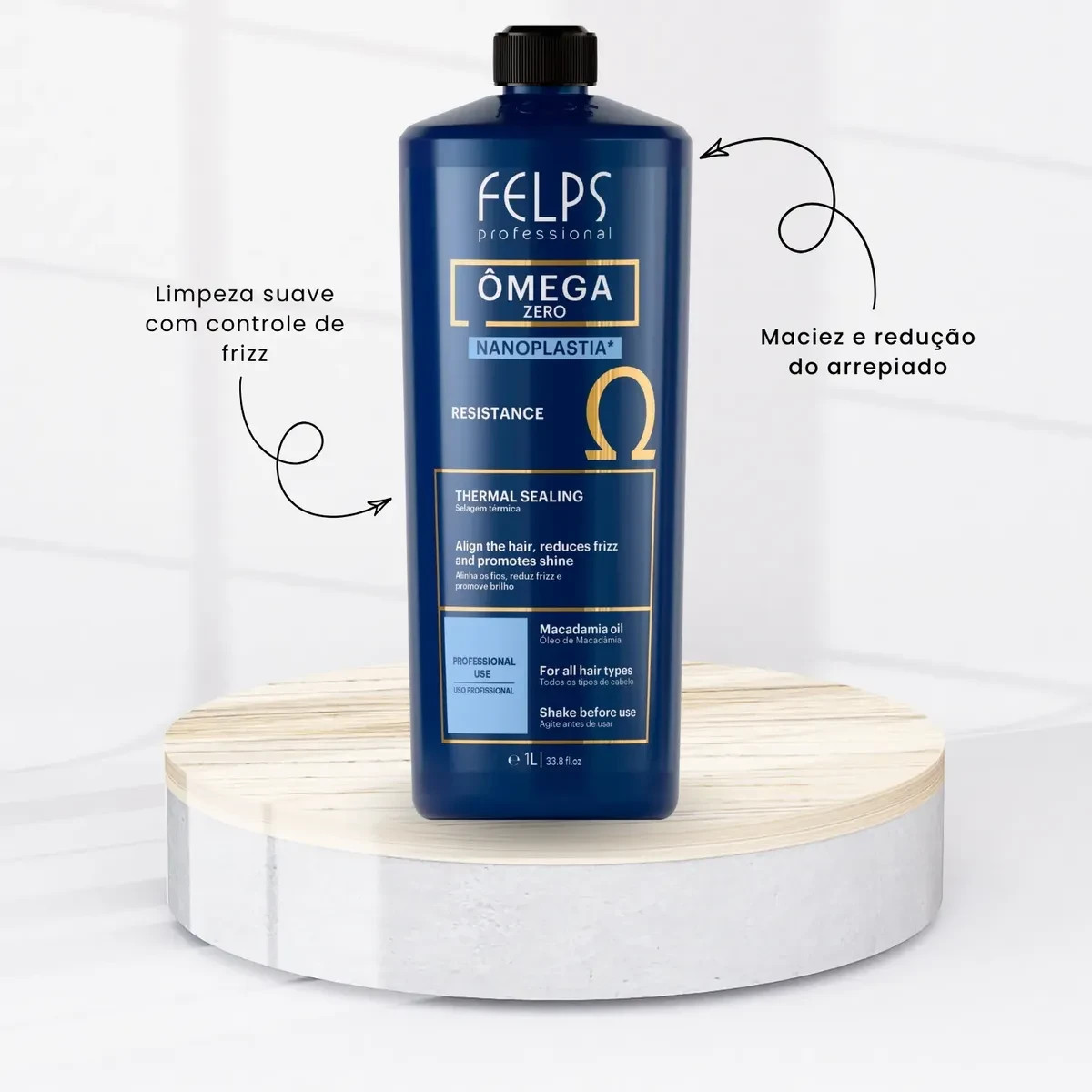 Felps Omega Zero Resistance Nanoplasty Brazilian Keratin Treatment 1L / 34 fl oz