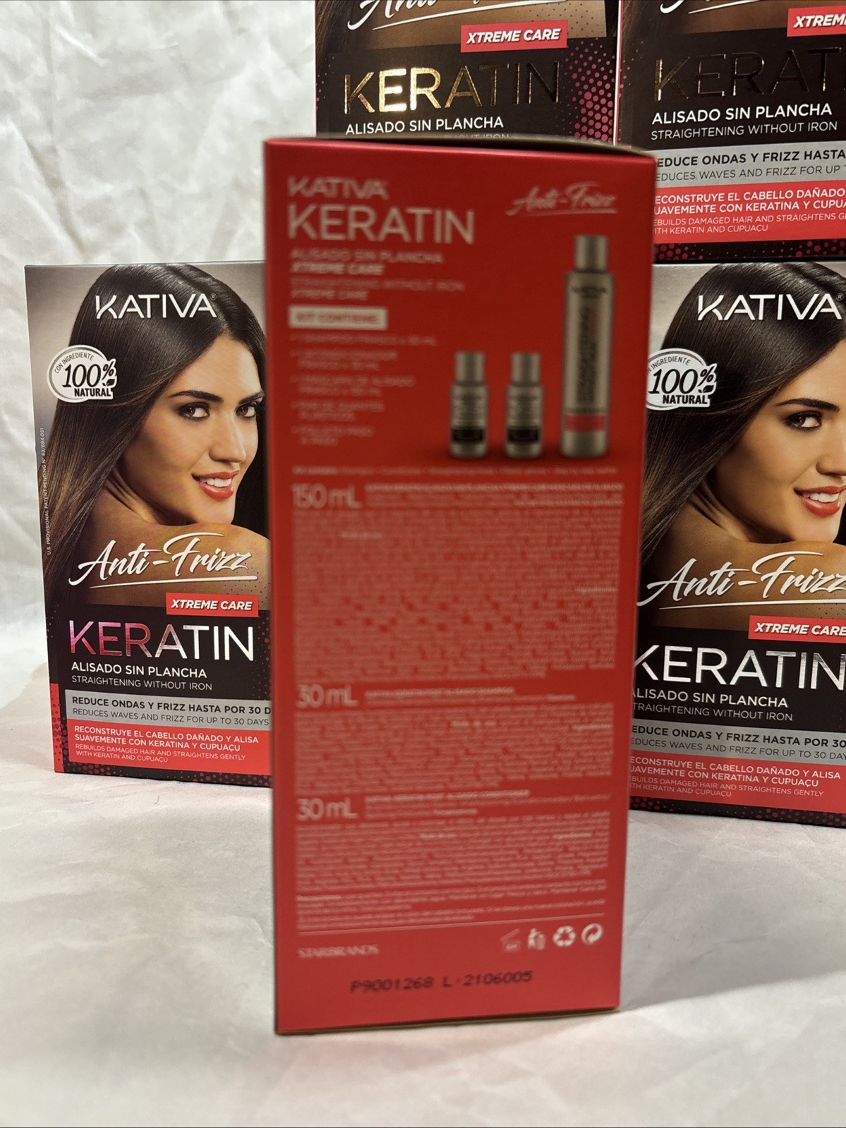 Kativa Anti-Frizz Xtreme Hair Care Keratin Straightening Without Iron Kit Treat