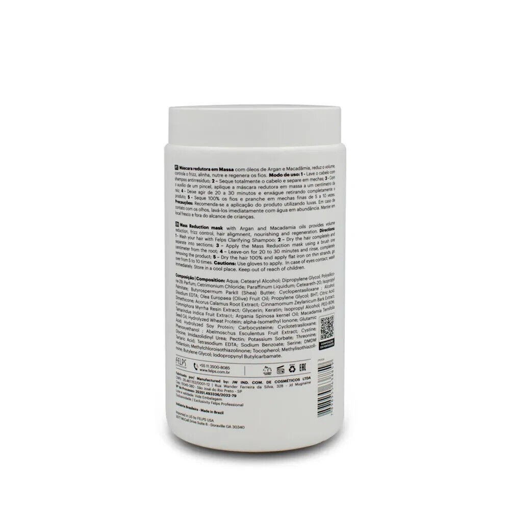Felps Professional Xbtx Okra/Mask Volume Reducing with Argan Oil 1 kg/35.3 oz