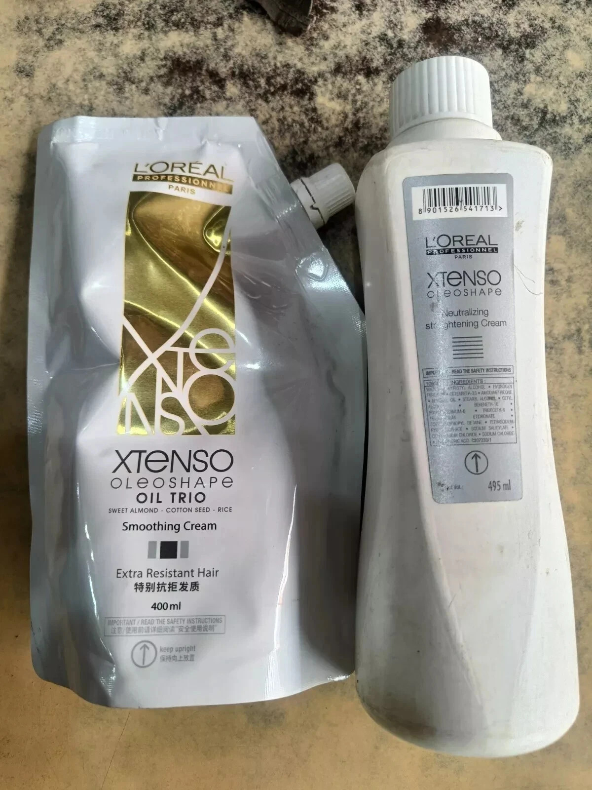 Loreal Professional Xtenso Straightening Cream & neutralizer combo 400ml + 495ml