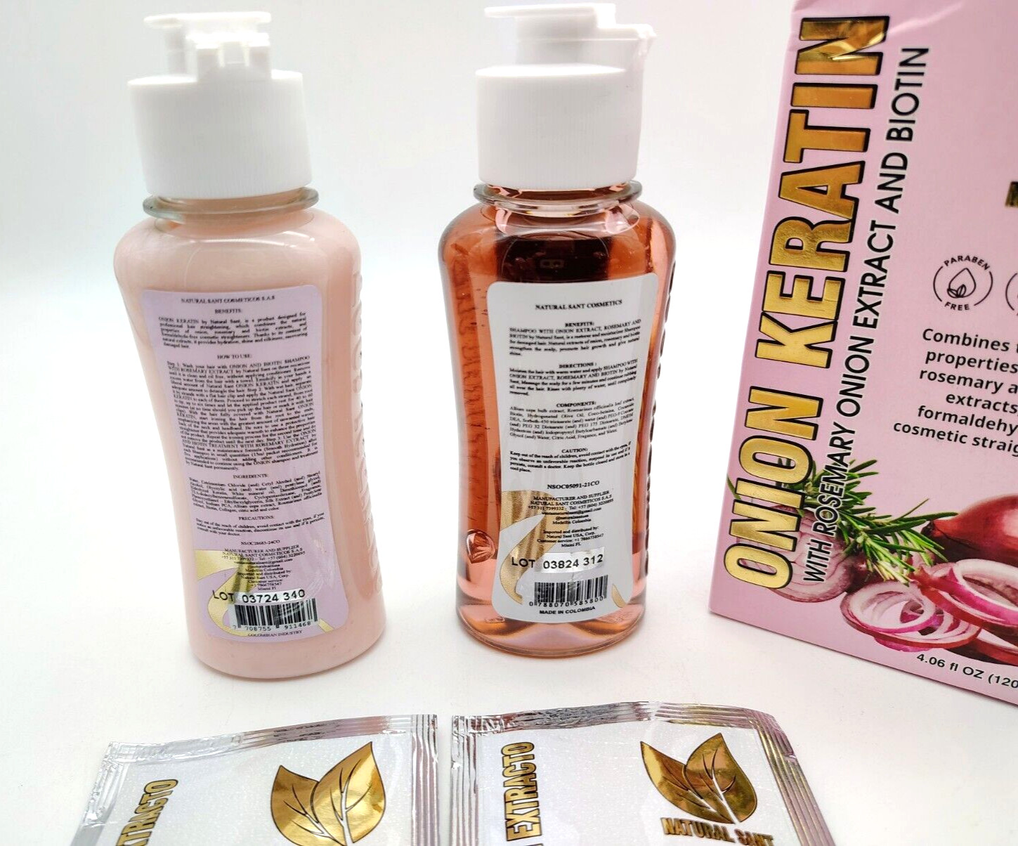 Natural Sant Keratin Hair Treatment Onion Duobox 120 ml – Onion Rosemary and …