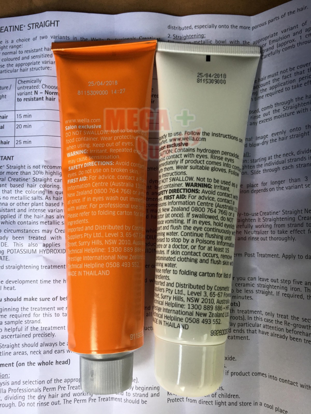 WELLA WELLASTRATE Permanent Hair Straightening Cream Straight System # MILD
