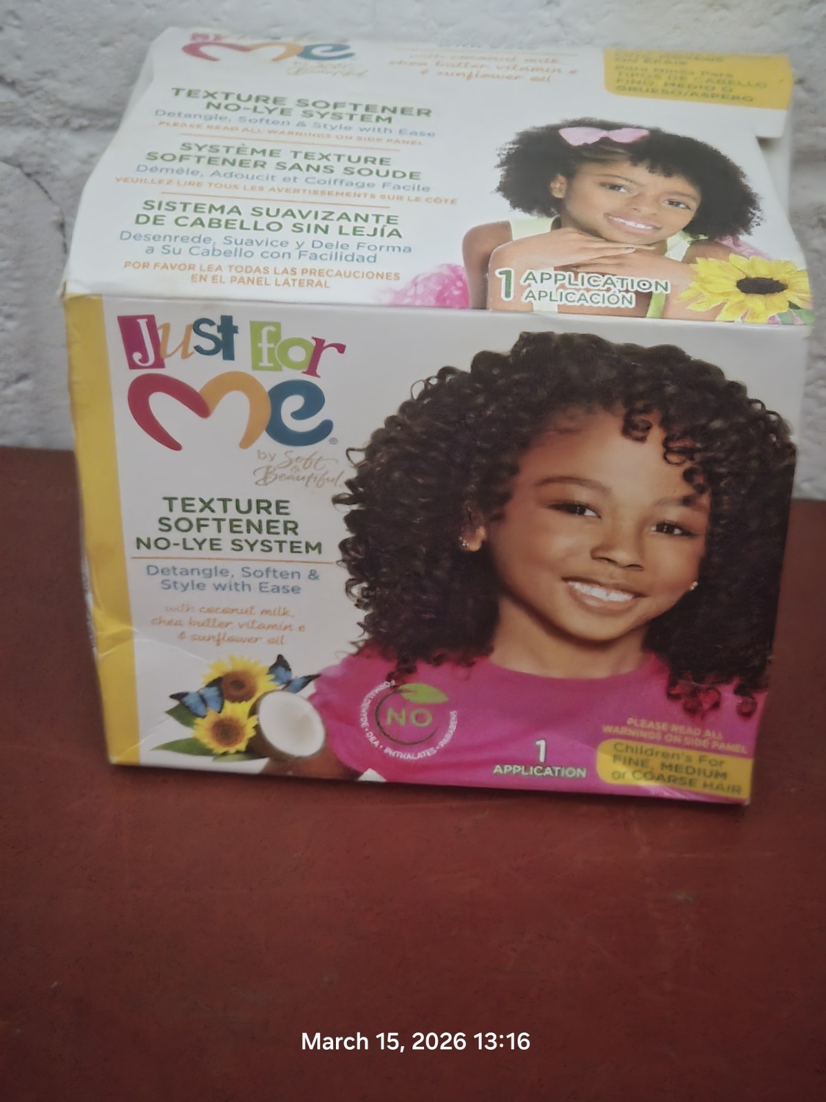 Just For Me! Texture Softener No-Lye Relaxer for Children’s Hair, Coconut Oil