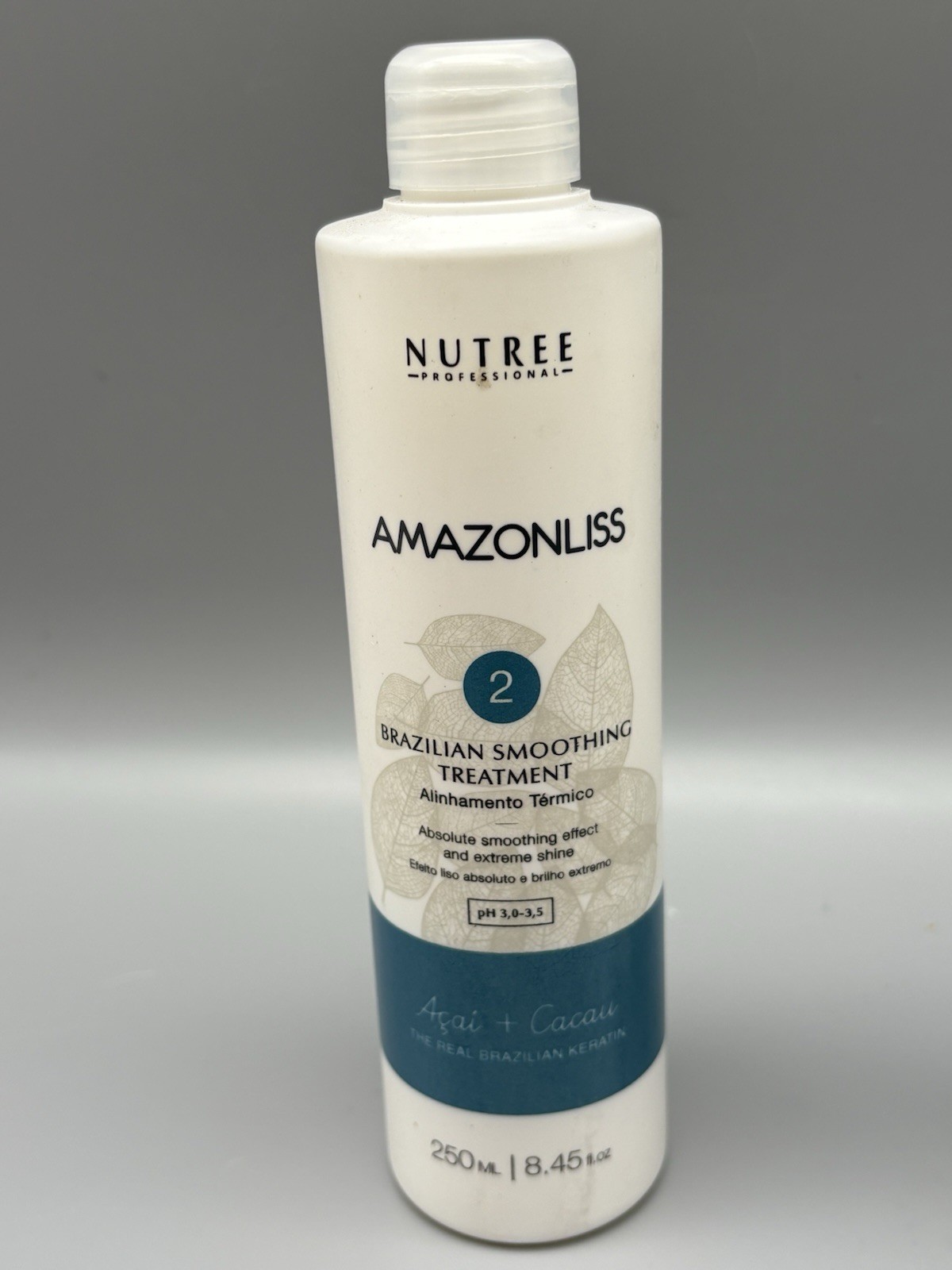 Nutree Amazonliss Keratin Hair Treatment Straightening 8.45 Fl Oz 3 Step Kit