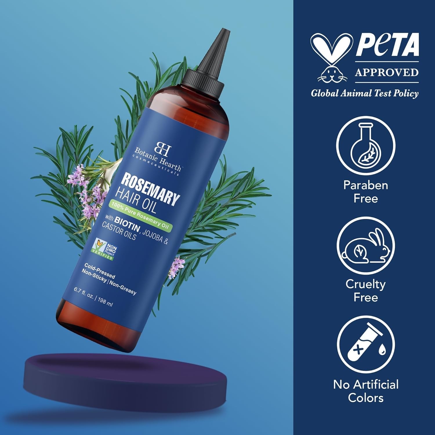 Hair Oil for Hair Growth | Rosemary Oil for Hair Growth with Biotin, Castor &…