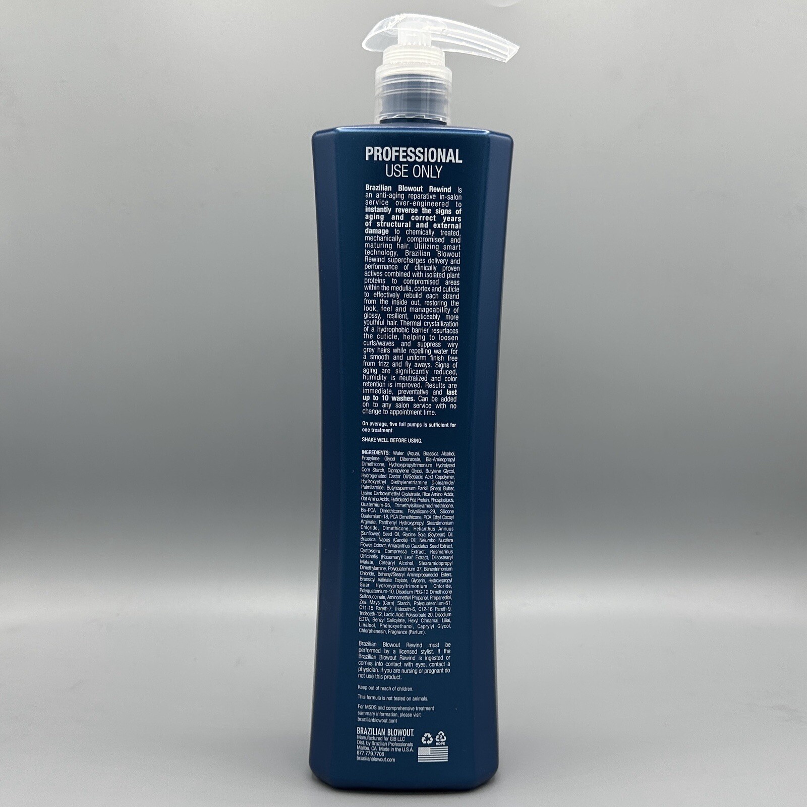 Brazilian Blowout Rewind Anti Aging Reparative Salon Treatment – 34 oz