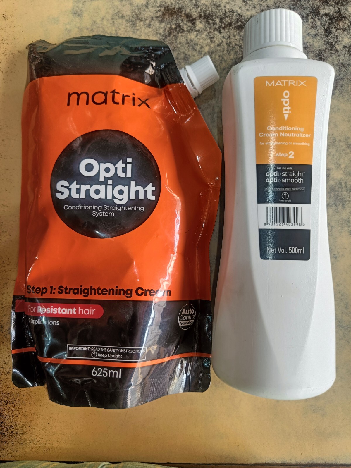 Matrix Opti Straight Hair Straightening Cream 500 ML + 500 ML Neutralizer Combo