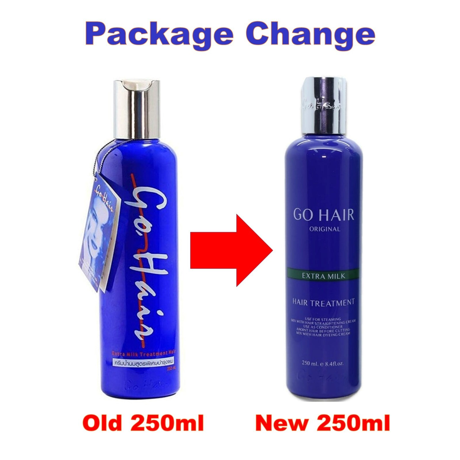 2x250ml New Go Hair Silky Seaweed Nutrients Extra Milk Hair for Dry Hair Smooth