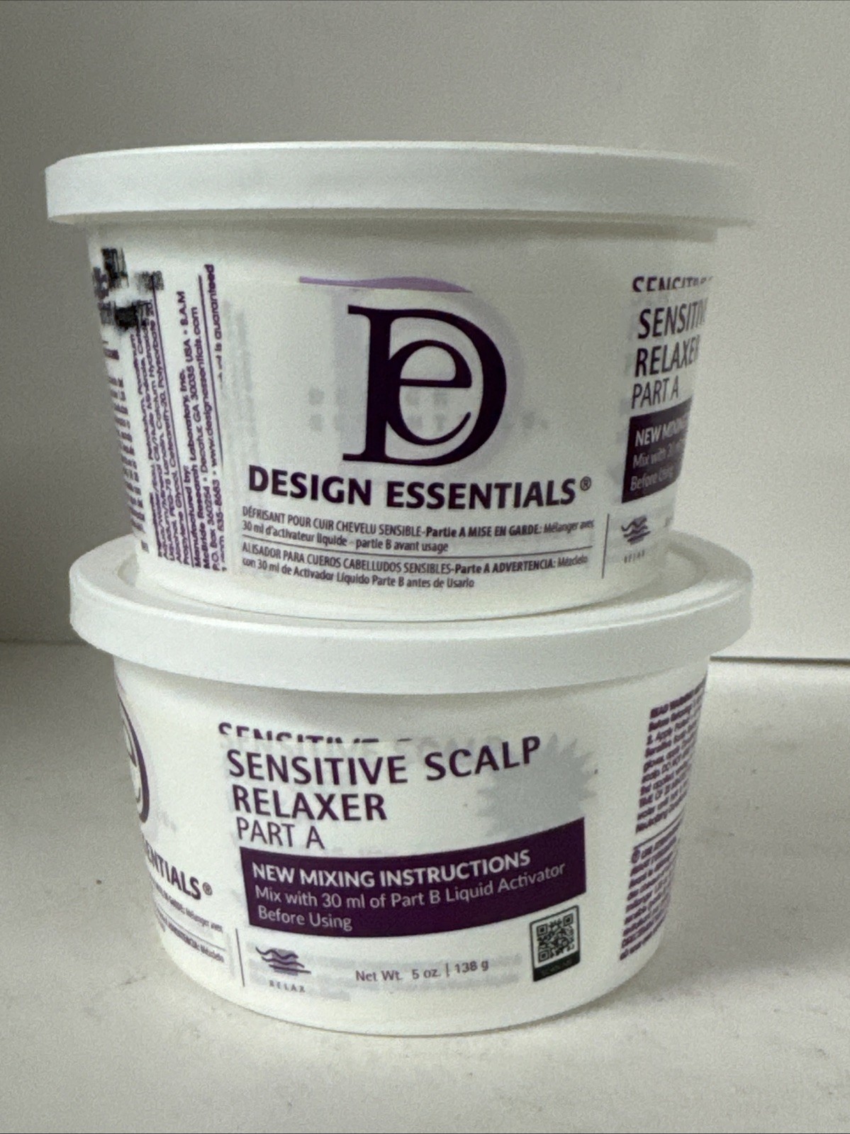 2 Pack Design Essentials Sensitive Scalp Relaxers Part A- 5oz