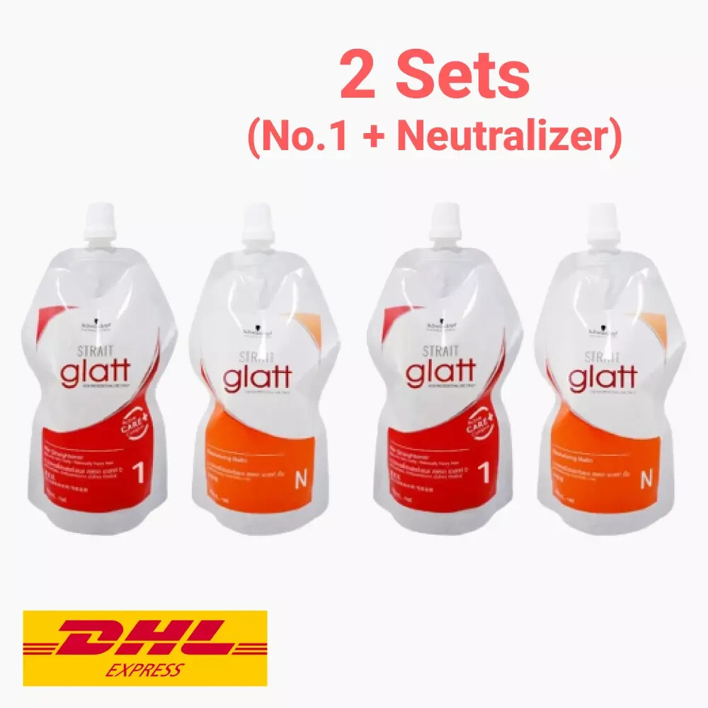 2 Sets Schwarzkopf Glatt No.1 Hair Straightener Cream For Very Curly Frizz
