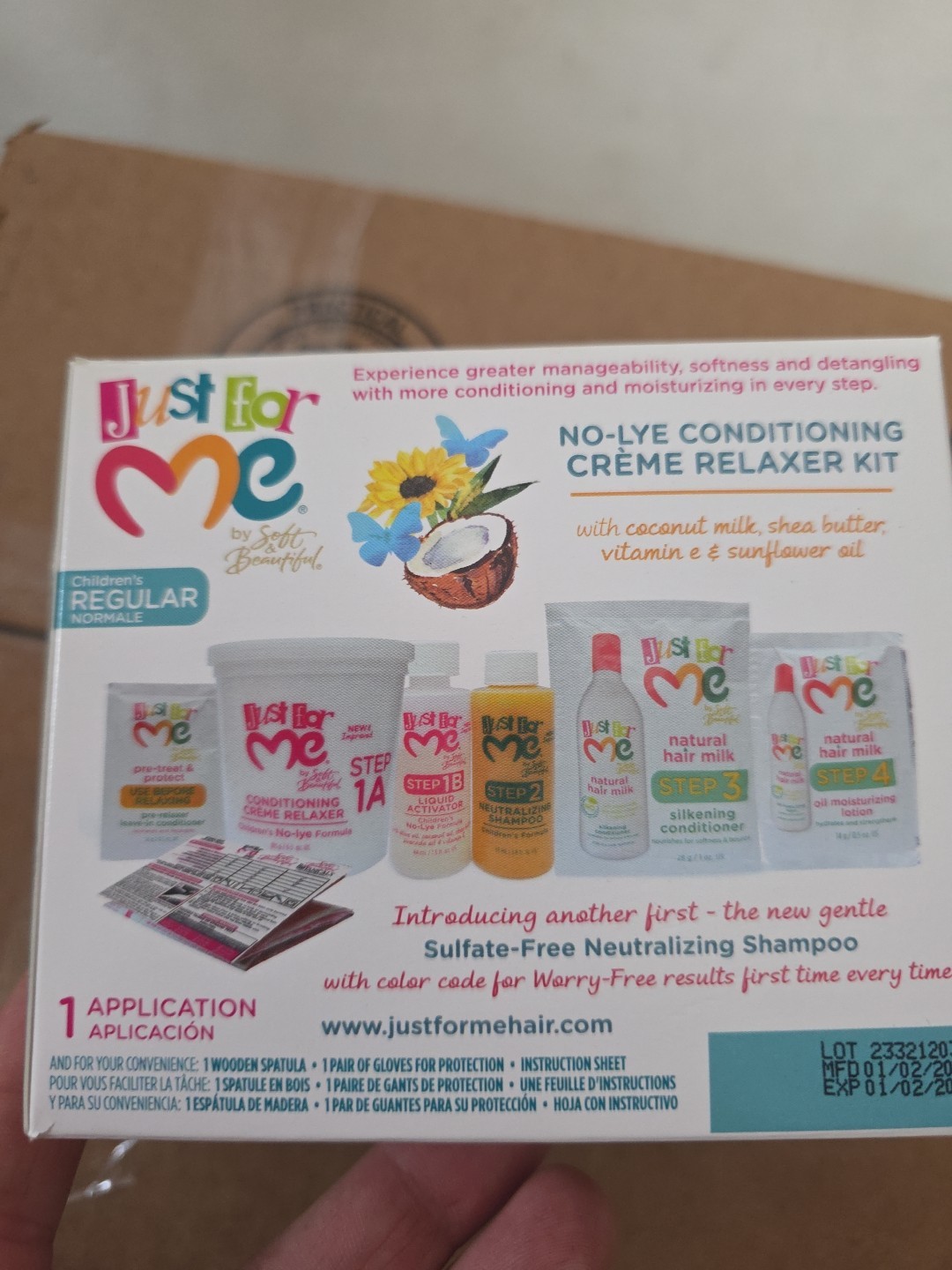 Just For Me No-Lye Conditioning Creme Relaxer Kit Regular