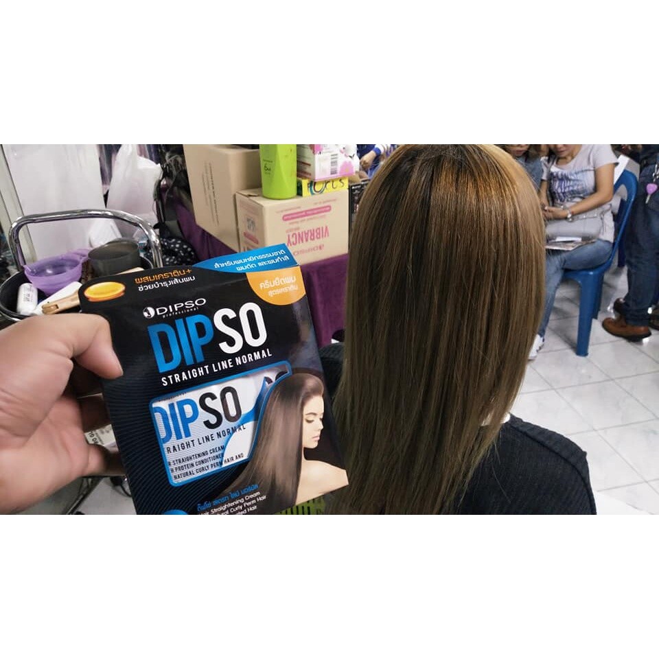 Dipso Straight Line Hair Straightening Cream Keratin Strong Normal Formula 125ml