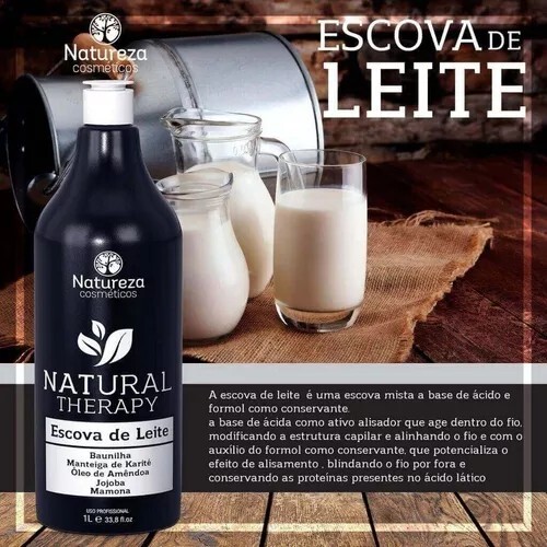 Organic Milk Progressive Brush Natural Therapy Sem Formol 1L/Natureza Cosméticos