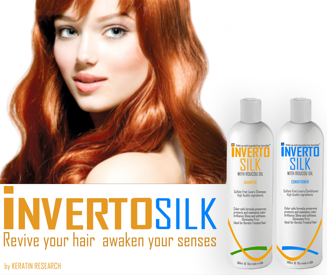 Inverto Silk Luxurious Sulfate Free Shampoo & Conditioner Set With Roucou Oil
