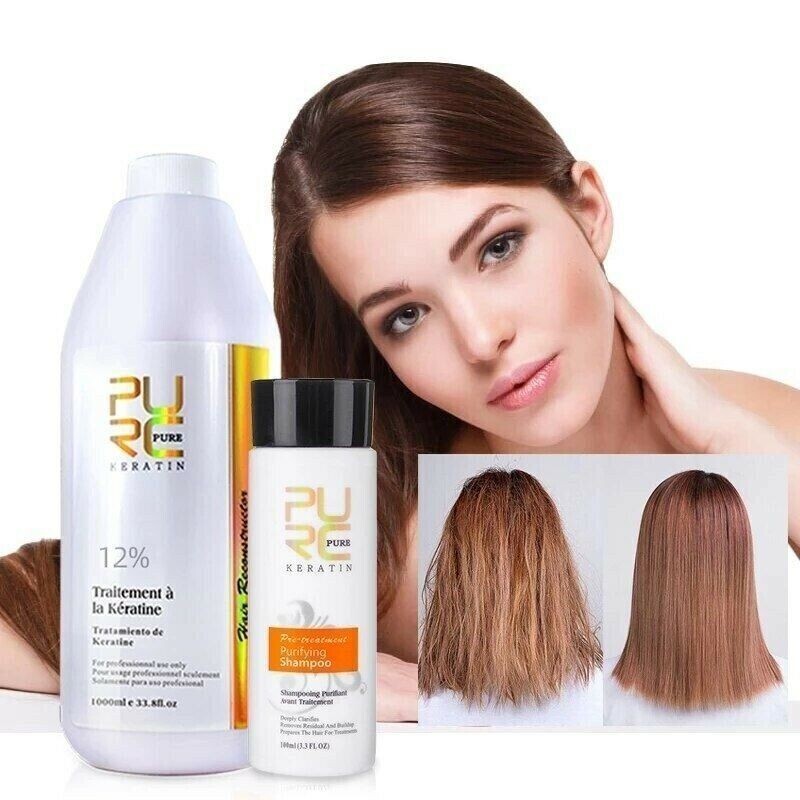12% Pure Keratin Curly Hair Repair Treatment Professional Use Only 1000ml / 34oz