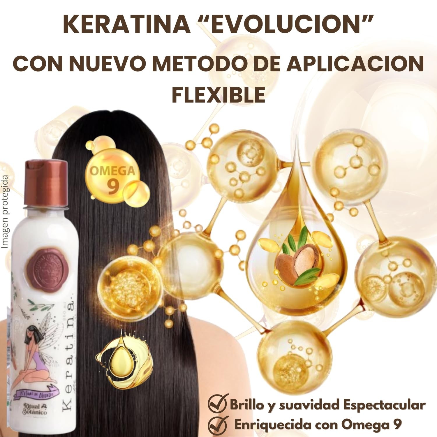 250mL Organic Keratin with 12 Natural Oils – Botox Effect Without Formaldehyde