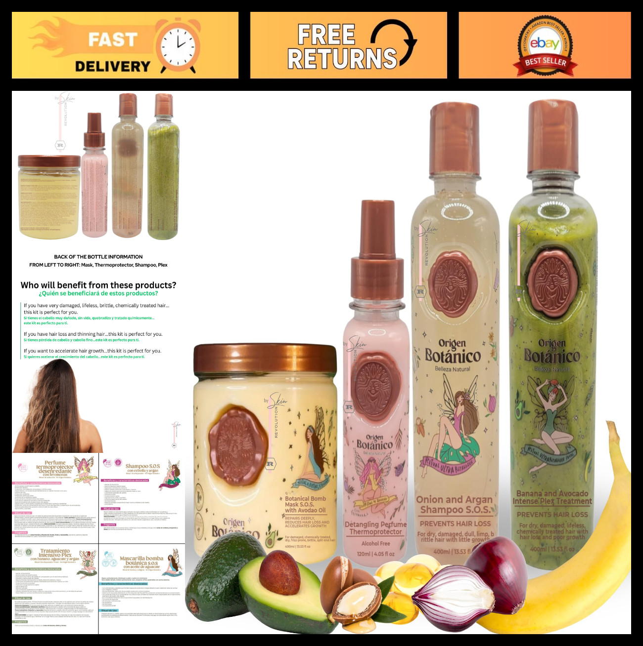Organic Keratin Treatment Kit | Straighten, Repair & Relax Hair | Vegan & Natura