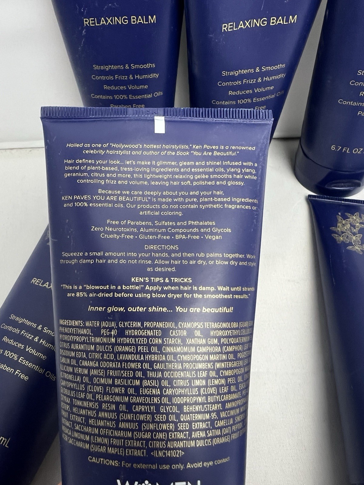 LOT OF 6X KEN PAVES YOU ARE BEAUTIFUL RELAXING BALM, 6.7 FL OZ Each.