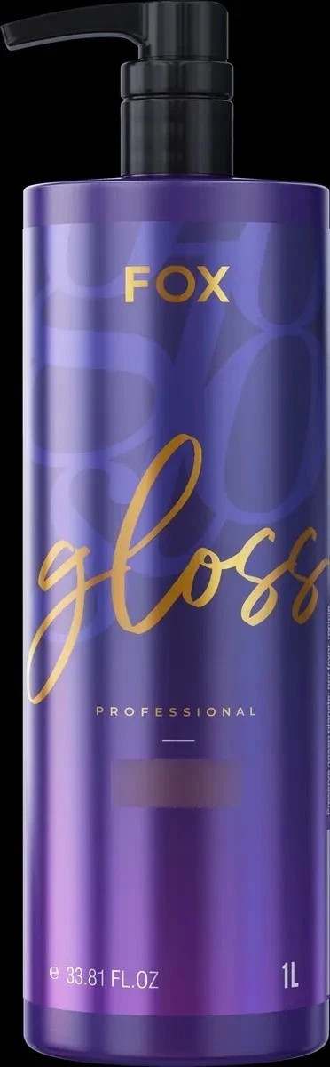 Kit Fox Gloss Professional 2x1L Treatment Keratin Brazilian 100% Liso Natural