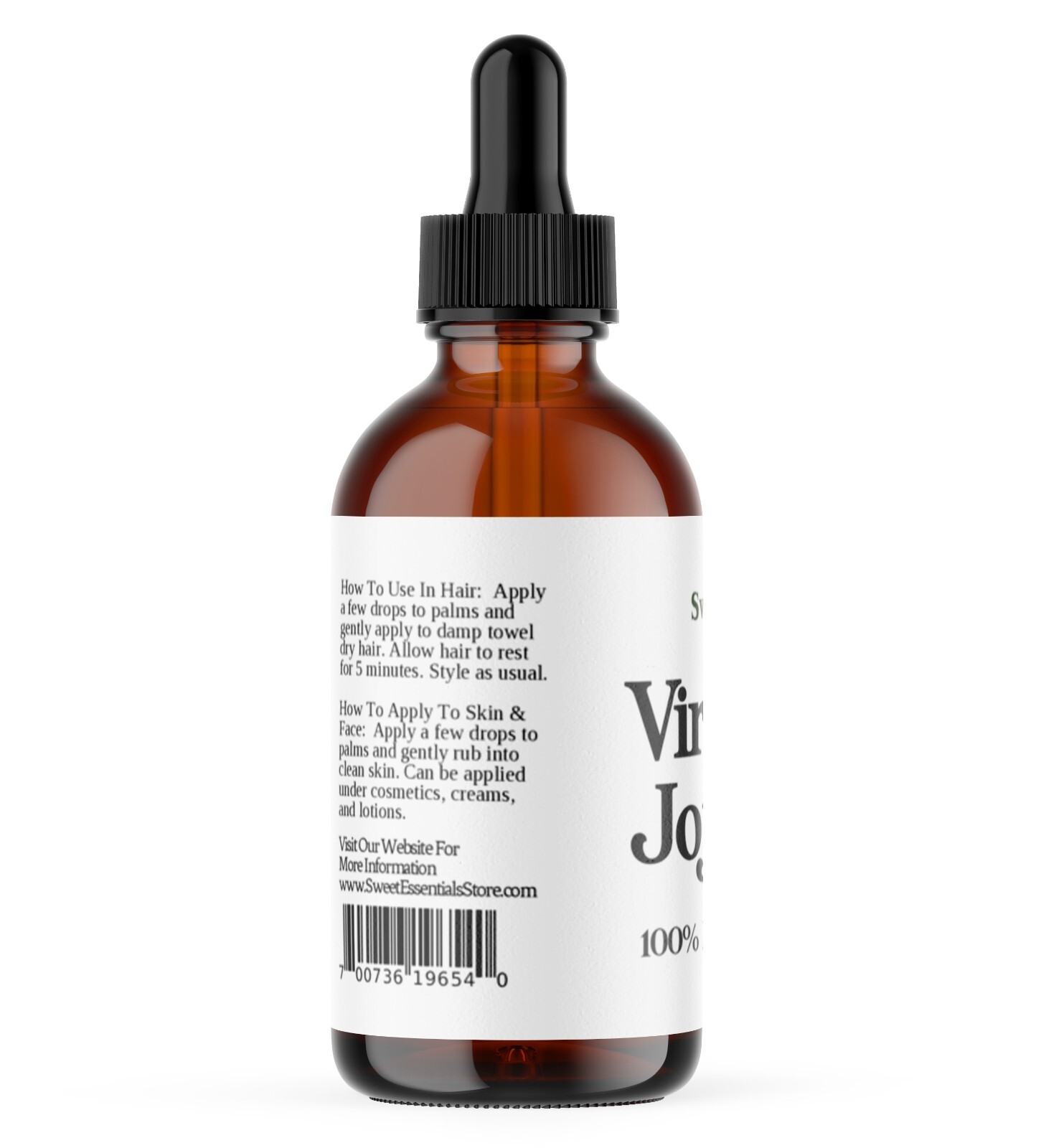 Organic Virgin Jojoba Oil, 4oz Glass Bottle, Imported From Argentina, 100% Pure