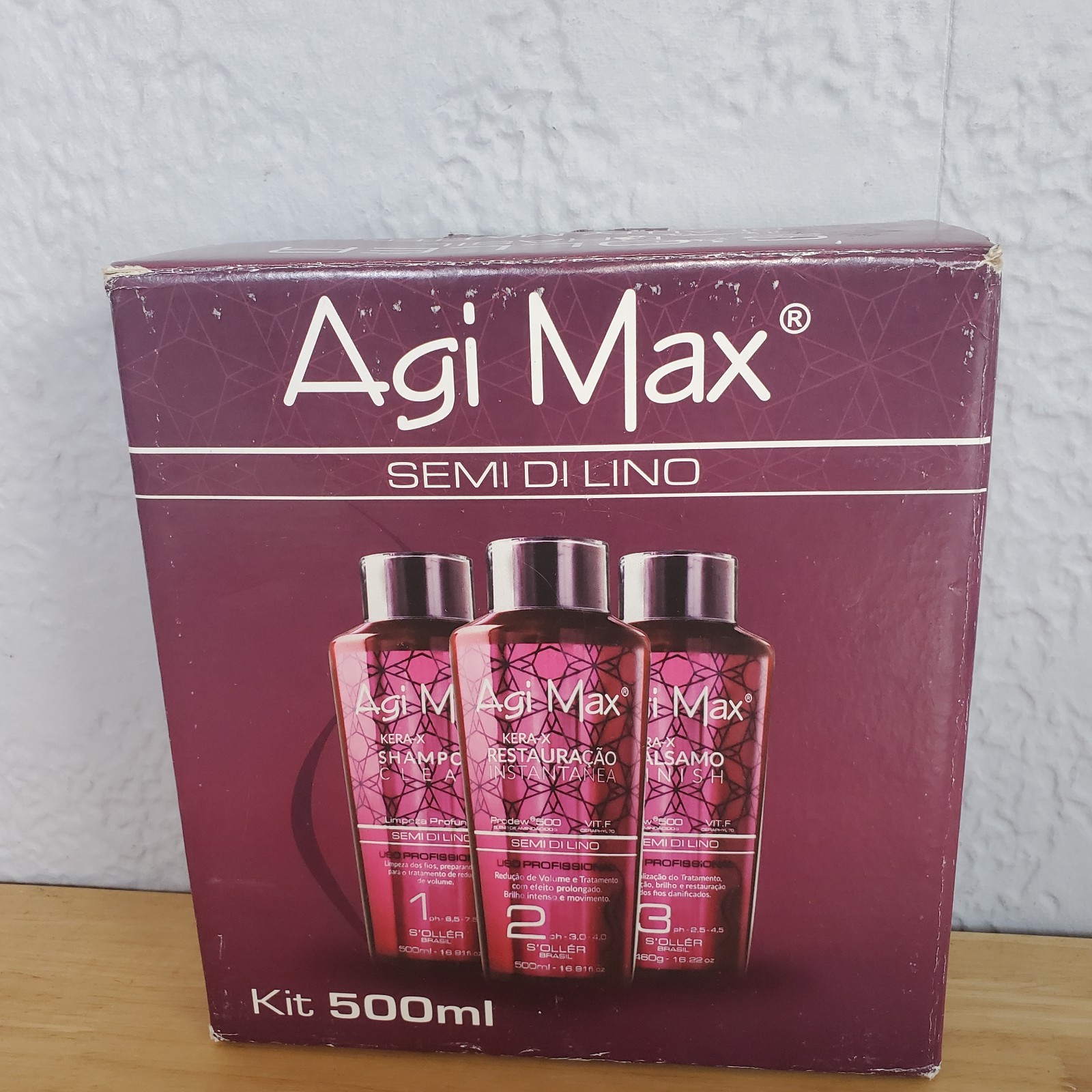 Agi Max Kera-X S’oller Semi di Lino Hair Straight Treatment 500ml/16.22 oz READ