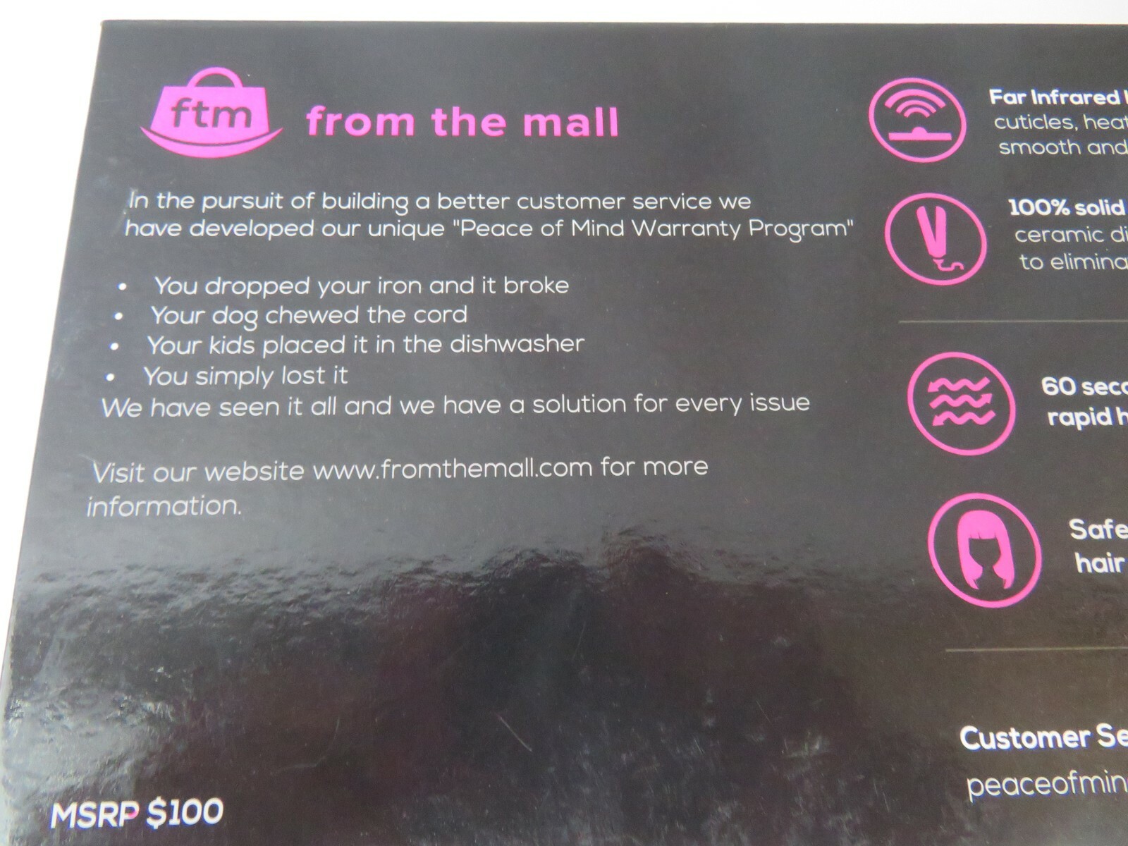 Stylist Hair Straightener FTM From The Mall NEW
