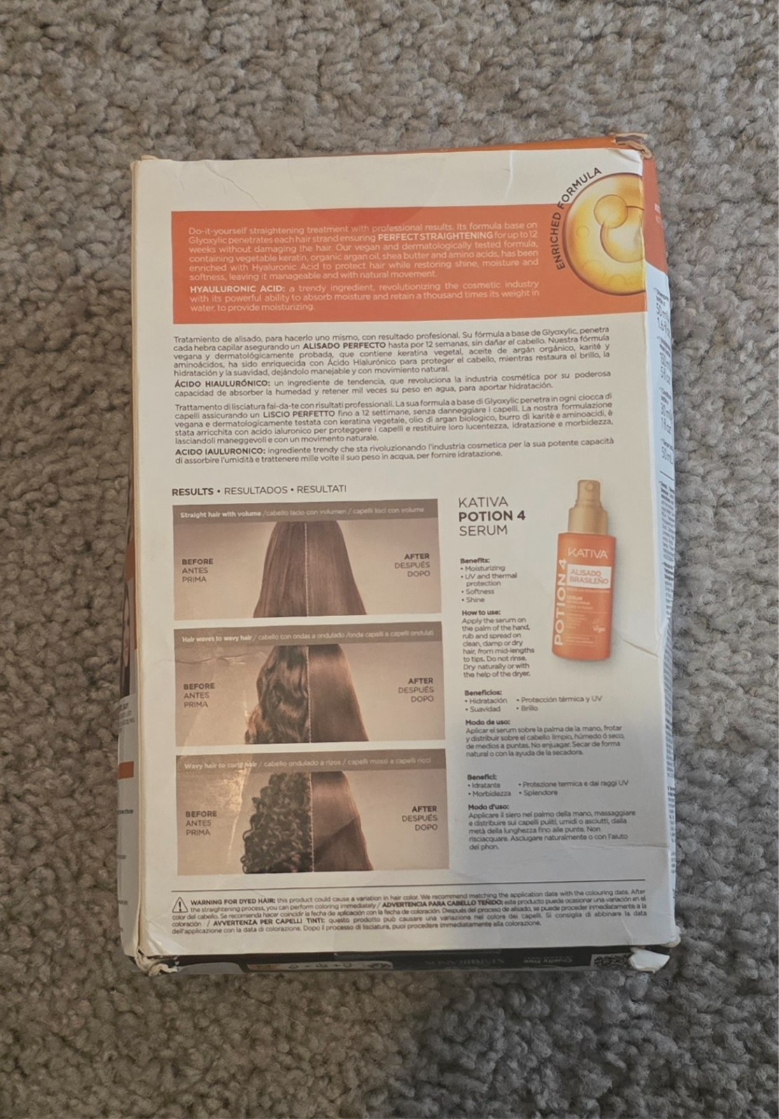 12 WEEKS Kativa Brazilian Straightening Alisado Brasileño Kit, US SELLER