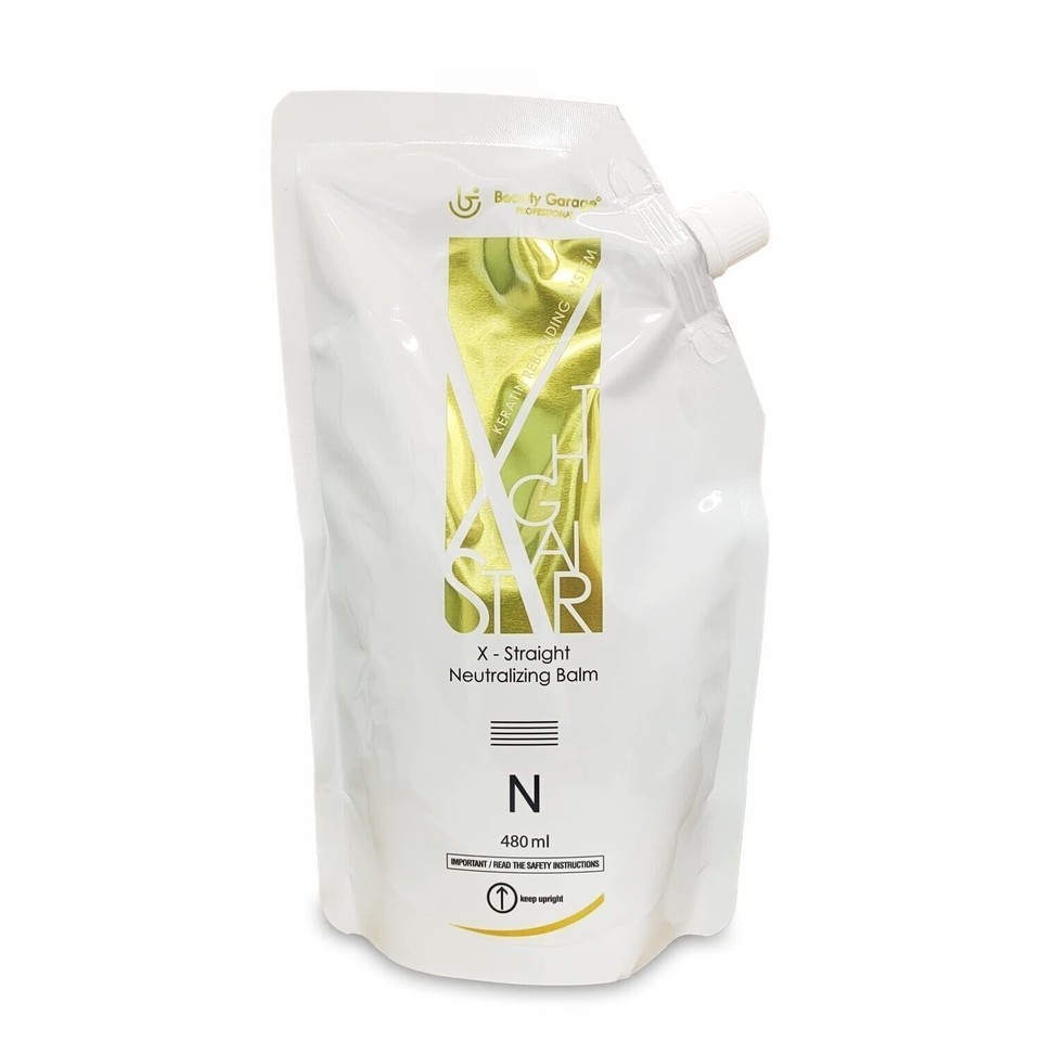 Beauty Garage X-Straight Hair Straightening Keratin Cream & Neutralize 480ml