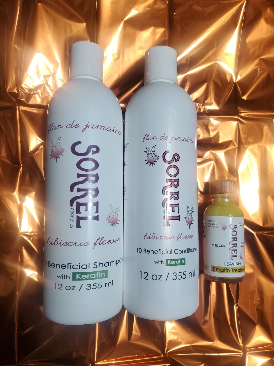 Sorrel Hair Loss Shampoo And Cond. KERATIN 12OZ Each DUO. FREE LEAVEN KERATINA