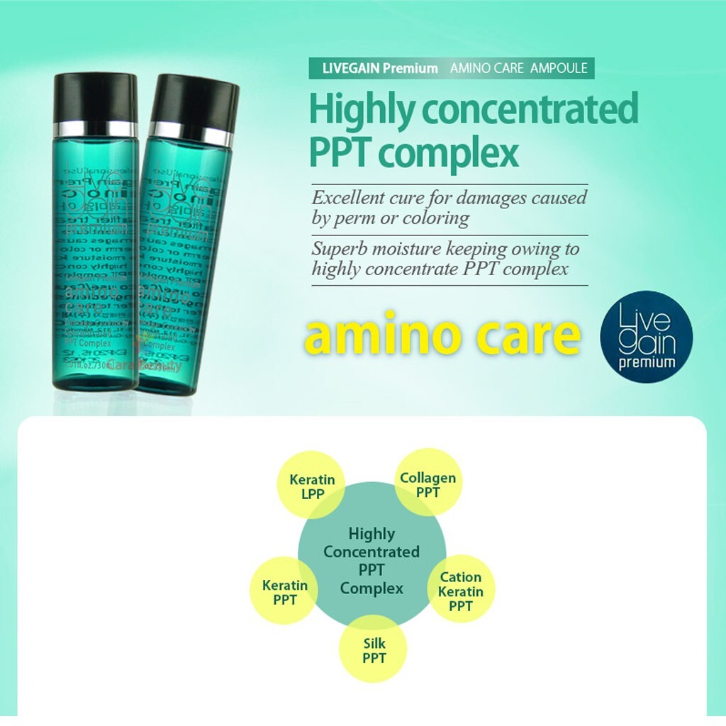 Highly concentraed PPT complex AMINO CARE HAIR AMPOULES 30ml x10vials