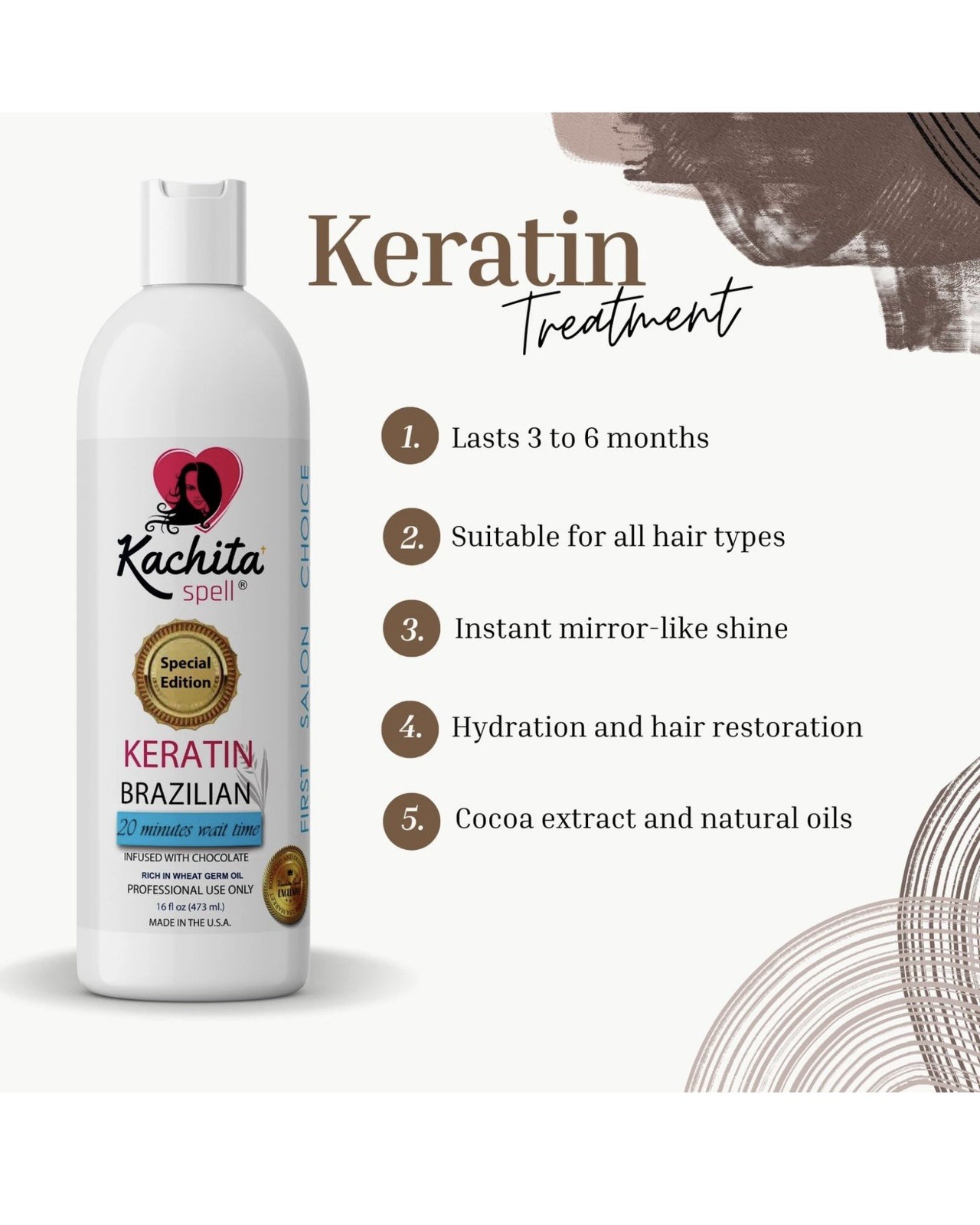 New Brazilian Keratin Hair Treatment Chocolate LONG Lasting Keratin Treatment…